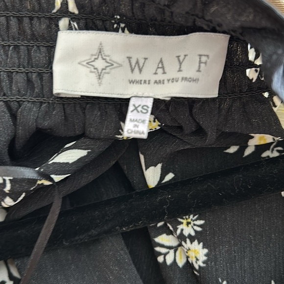 Wayf Black Floral Off The Shoulder Bodysuit, XS - Picture 8 of 8